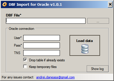 dbf_import_oracle dbf to oracle import tool
