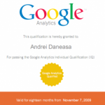 Passed Google Analytics Individual Qualification (IQ)