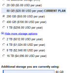 Drop-off in Google storage pricing